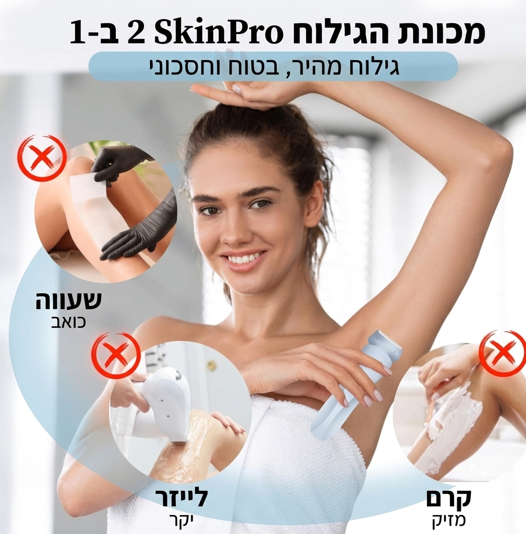 SkinPro – גילוח בריא יותר ,חלק יותר לעור וללא כאב