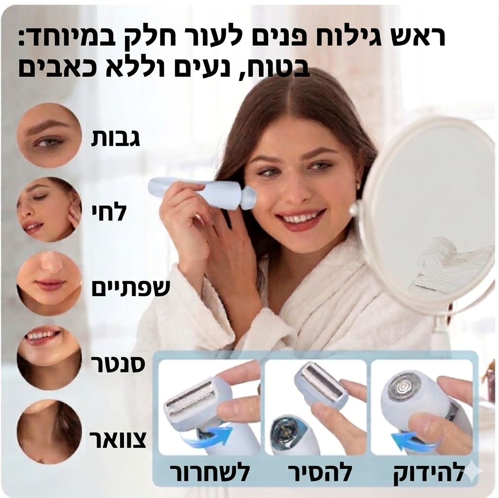 SkinPro – גילוח בריא יותר ,חלק יותר לעור וללא כאב