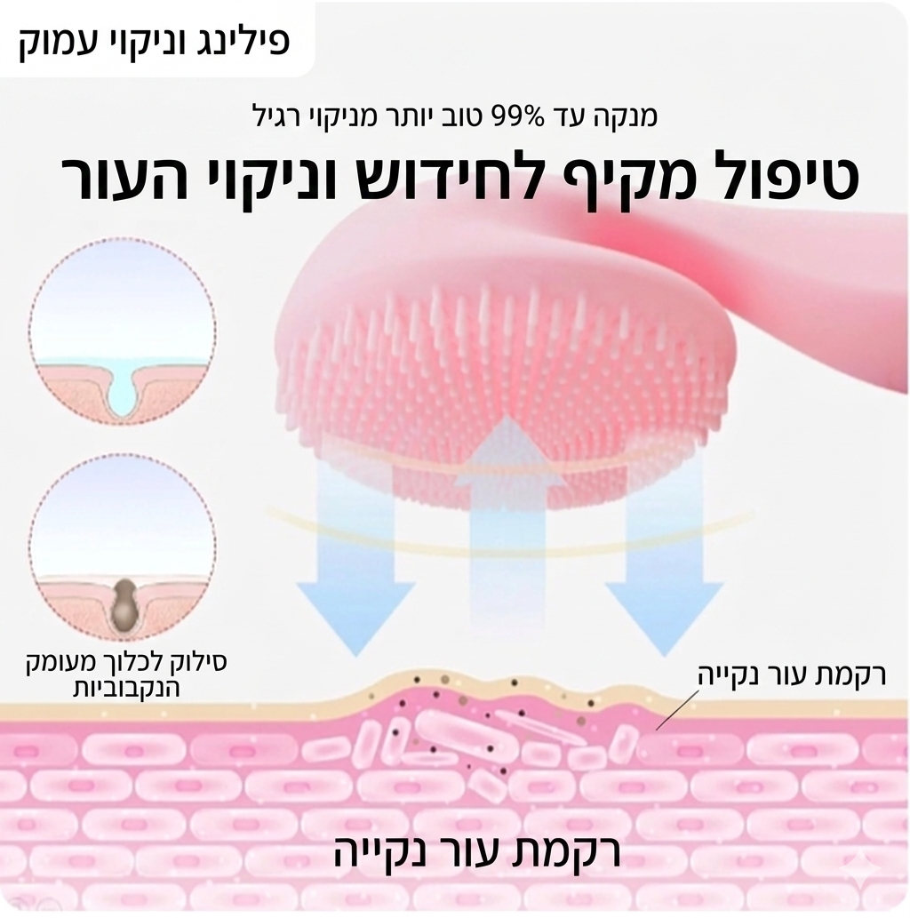 DeepClean Pro מברשת פרימיום אולטרסונית מתקדמת לניקוי עמוק