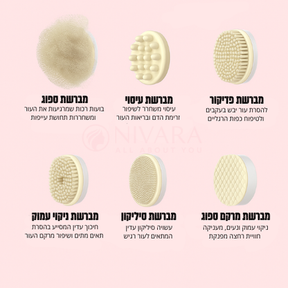 מברשת אמבט חכמה לניקוי הגוף