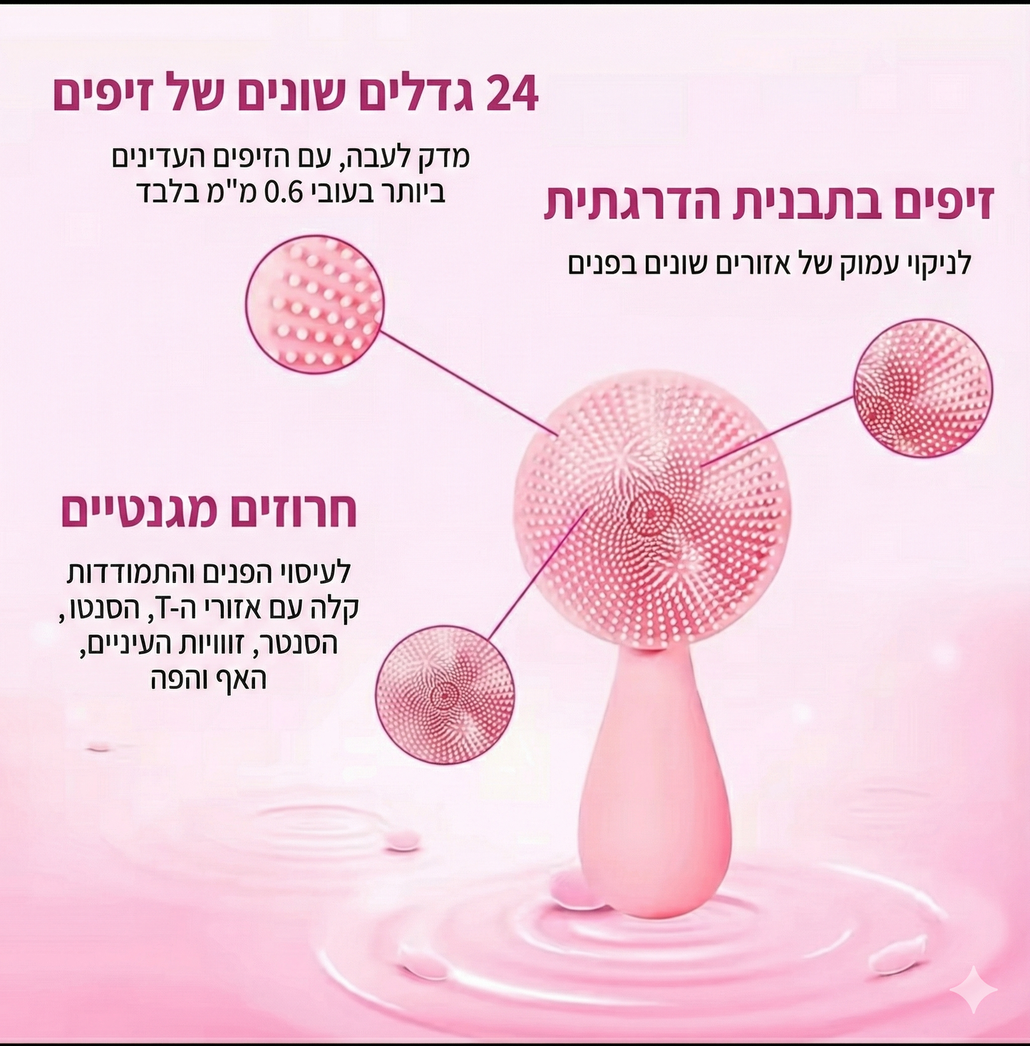 מברשת ניקוי הפנים - טכנולוגיה אולטרה־סונית