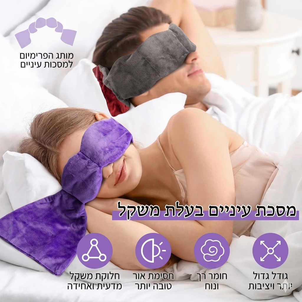 המסכה המקורית משוקללת, רכה וחוסמת אור SleepWrap