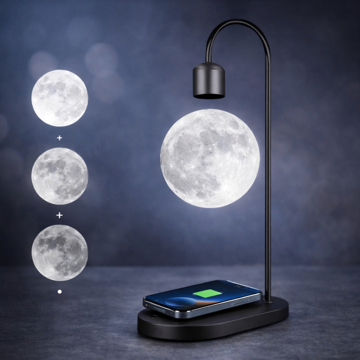 LunaFloat™ – מנורת ירח מרחפת עם טכנולוגיית ריחוף מגנטי