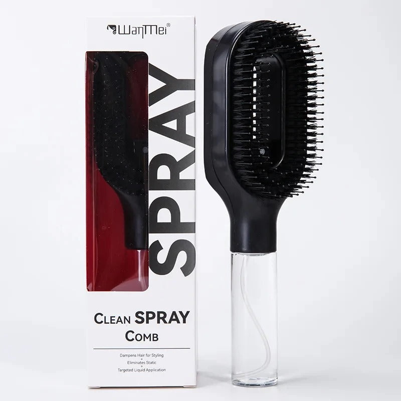 BrushFlow – מברשת שיער עם ריסוס מובנה להתרת קשרים
