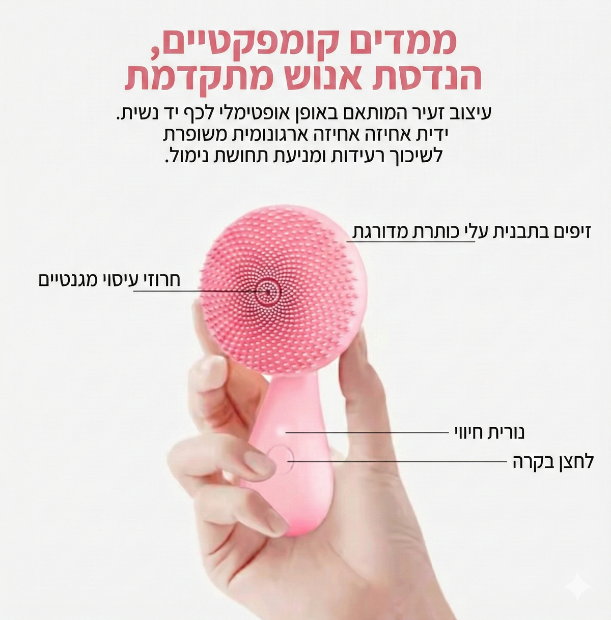 DeepClean Pro מברשת פרימיום אולטרסונית מתקדמת לניקוי עמוק